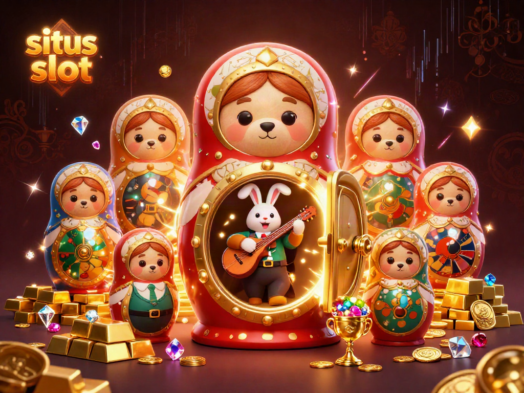 Experience the excitement of situs slot with vibrant 3D casino elements and characters